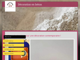 Objets de décoration en béton