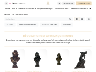 Décoration et Arts Maçonniques – Statues, Bijoux et Peintures