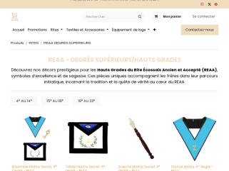 Produits REAA Hauts Grades – Accessoires pour Rituels Maçonniques